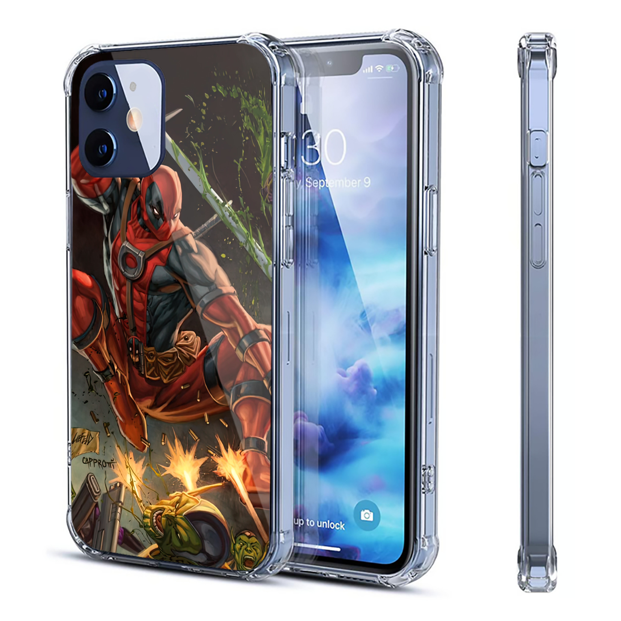 （画像用） Deadpool デッドプール 【iPhone 12シリーズ対応】透明スマホケース（クリアソフトケース）